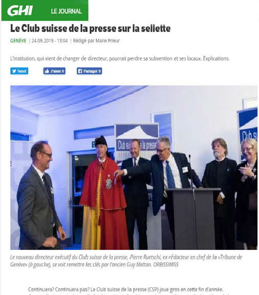 Club Suisse de la presse Mettan Ruetschi